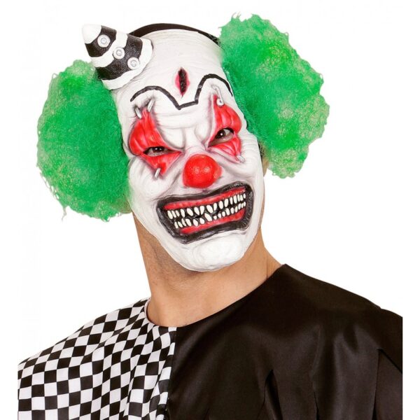 killer clown maske mit haaren 1