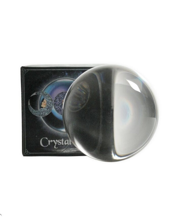 klare kristallkugel 7cm wahrsagekugel aus glas halloween und witchy wohnaccessoires und deko 52905