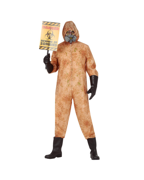 kontaminierter zombie overall fuer erwachsene biohazard zombie costume for adults halloween kostuem zombie kostuem 39089