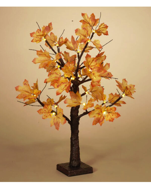 leuchtender led herbst baum 60cm maple leaf led lighted tree halloween deko laubbaum 54319