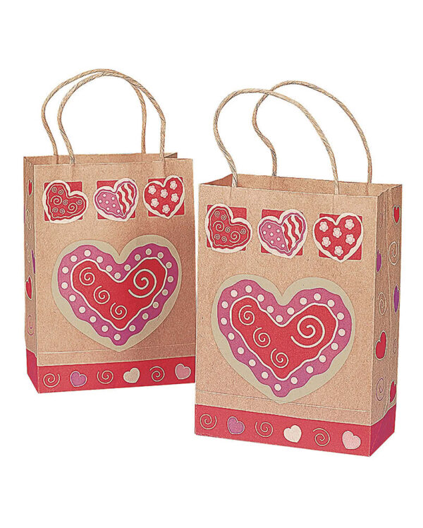 papier geschenktueten mit herz motiv valentinstag geschenktueten romantische geschenkverpackung 24256