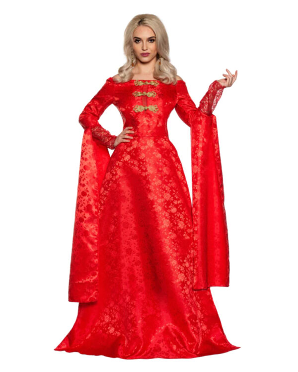 renaissance koenigin damenkostuem rot renaissance queen woman costume red mittelalter herrscherin kostuemkleid 56104