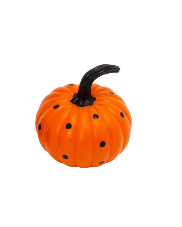 schwarz orange gepunkteter deko kuerbis halloween kuerbis halloween pumpkin herbst dekoration herbst stimmung 55992 1