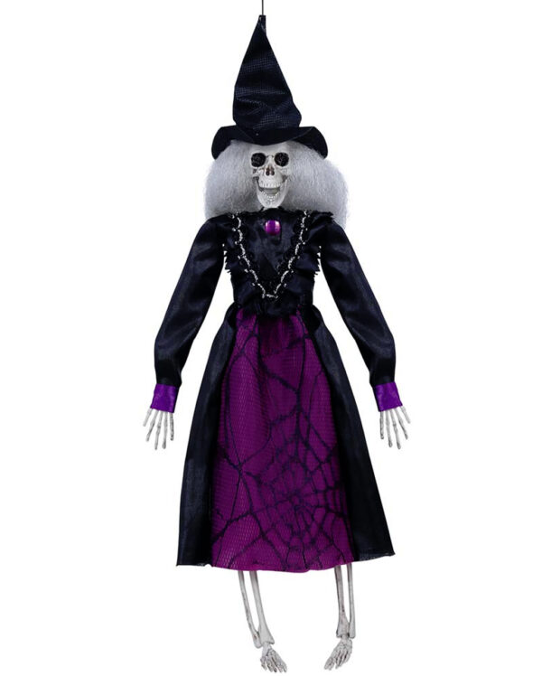 skelett hexe haenge figur skeleton witch hanging figure halloween dekoration zum aufhaengen 53362
