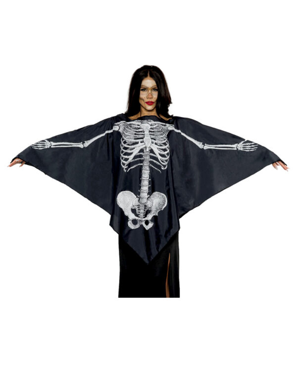 skelett kostuem poncho skelettkostuem skeleton cape 37970