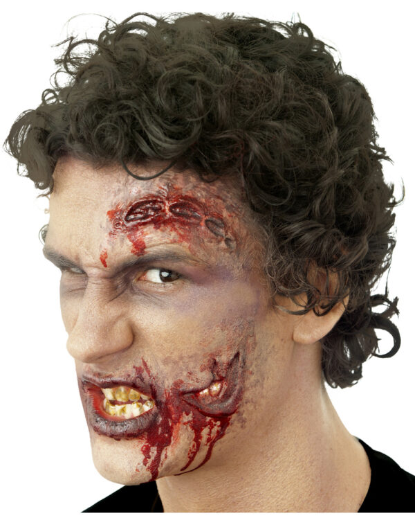 split open zombie wunde halloween latex wunde zombie wunde aus latex latex prosthetic wound 25001 1