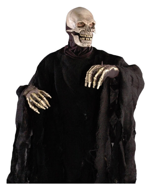 totenhemd jute schwarz gevatter tod verkleidung halloween reaper kostuemoberteil 16517