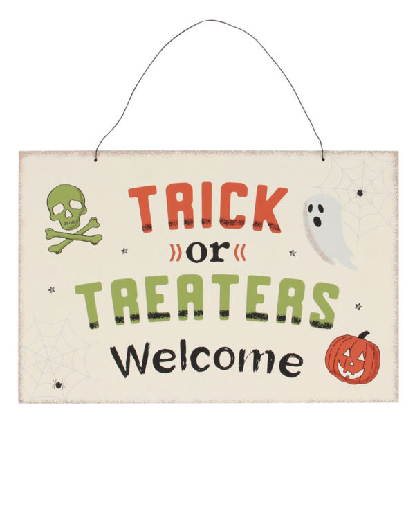 trick or treaters halloween schild trick or treaters halloween sign halloween deko 53119 03