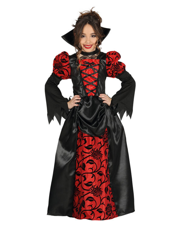 vampiressa kinderkostuem vampirbraut maedchen verkleidung blutsauger halloween kostuemkleid 28677