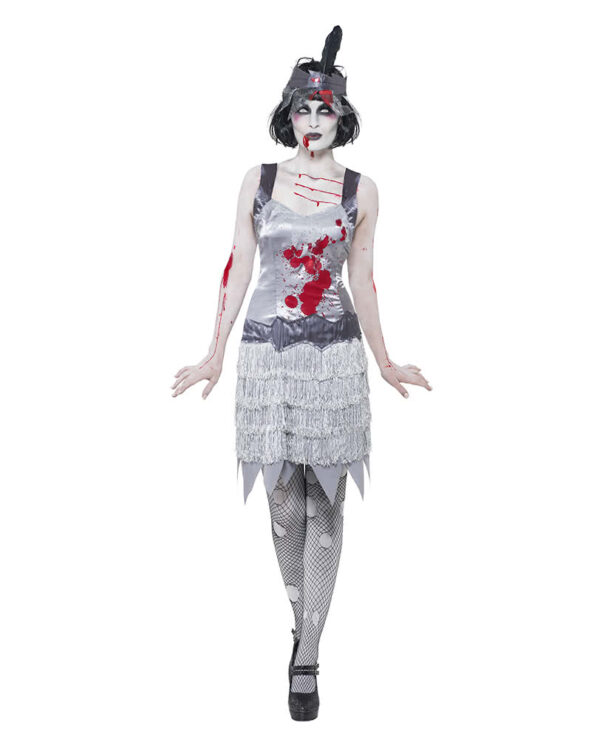 zombie flapper damenkostuem horror kostuem im charleston look 20er jahre verkleidung 23959