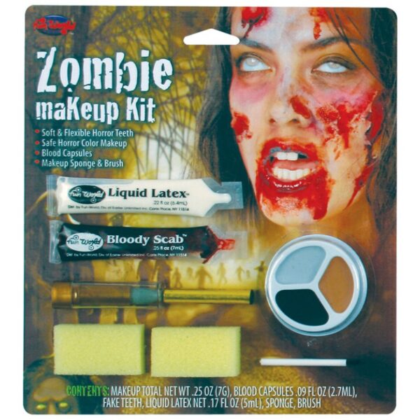 zombie frau make up set