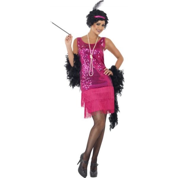 401267 funny flapper girl pink 1