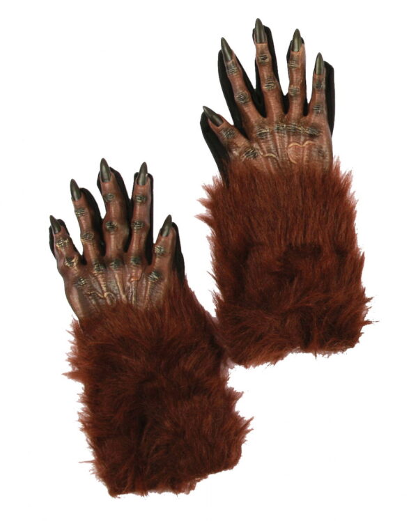 Werwolf Pranken braun  Werewolf Gloves  Wolfsman Handschuhe