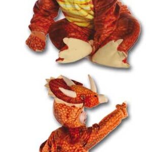 Dreihorn Dinosaurier Kostüm Rot L   Tierkostüme für Kleinkinder