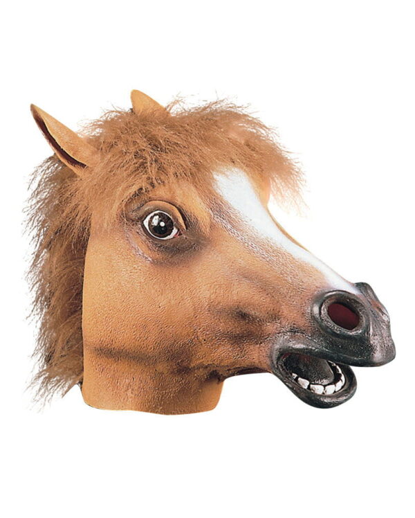 Pferde Maske aus Latex  Hengst Maske  Tiermaske