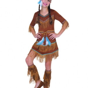 Indianer Mädchenverkleidung   Squawkostüm für Kids S
