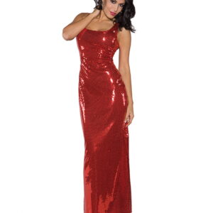 Paillettenkleid lang rot  Eleganten Kostüme kaufen S