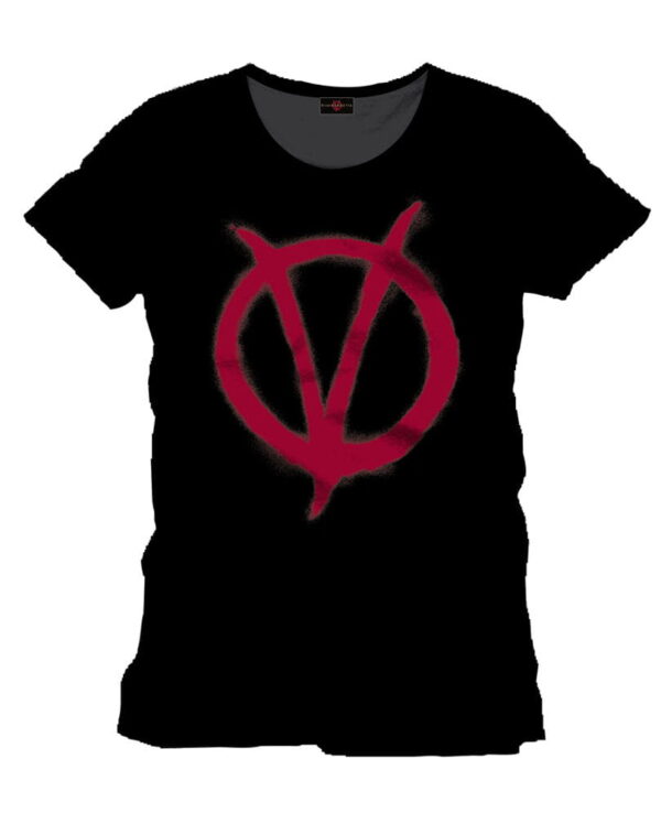 V wie Vendetta Logo T-Shirt   Lizenzierter Vendetta Fanartikel S