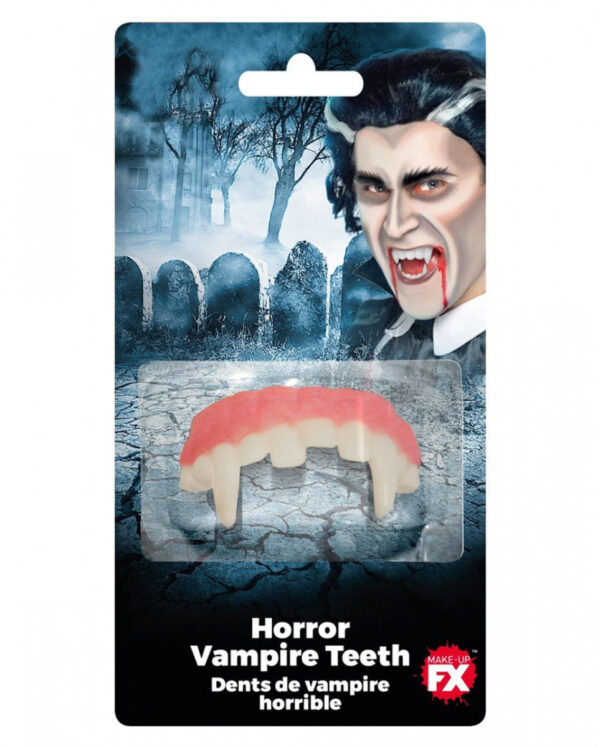 Horror Vampirzähne  Vampirgebiss für Karneval & Fasching