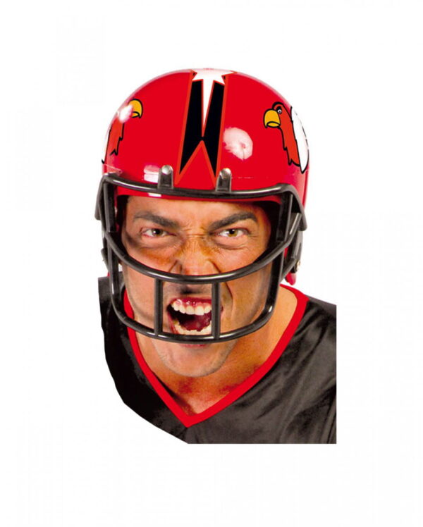 Roter American Football Helm für Fasching kaufen