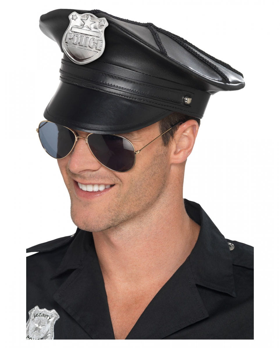 Polizeimütze US-Cop Officer für Karneval & Fasching