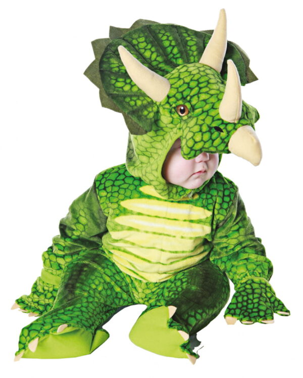 Triceratops Dino Kleinkinderkostüm Grün ❤ XL