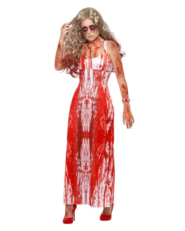 Blutiges Prom Queen Kostüm für Halloween S