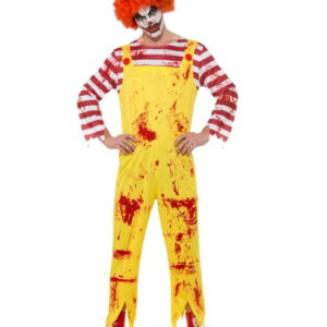 Blutiges Horror-Clown Kostüm für Fasching & Halloween XL