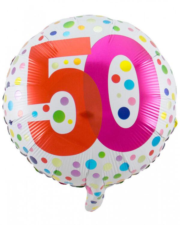 Konfetti 50. Geburtstag Folienballon als Geschenk