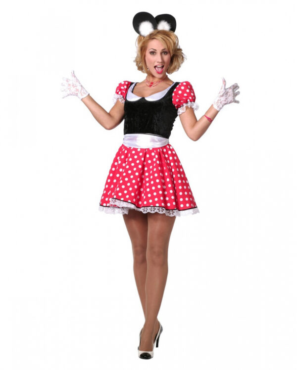 Sexy Damen Kostüm Minnie Maus für Fasching 46
