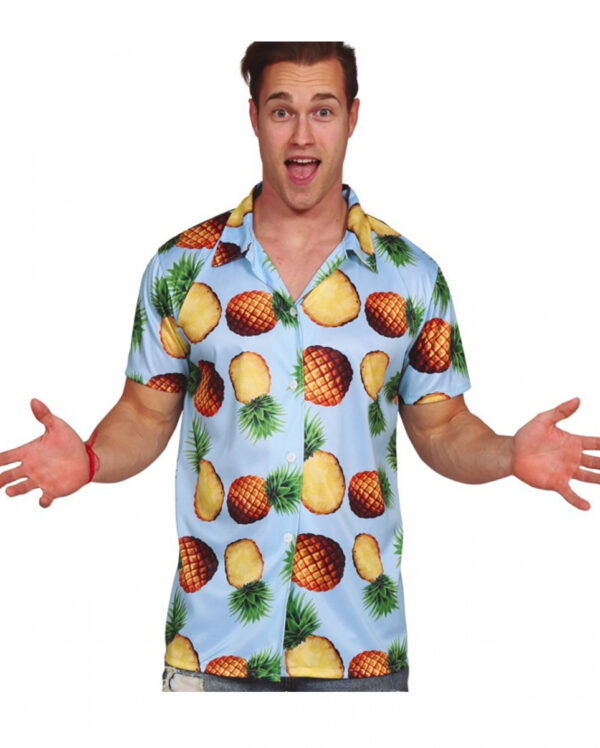 Hawaii Hemd mit Ananas für Strand & Sommerparty L