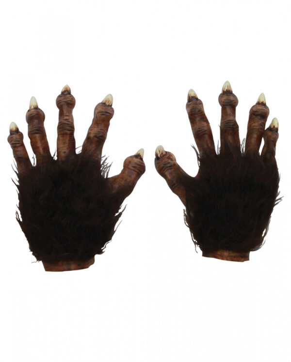 Werwolf Handschuhe mit Kunstfell ➔ Halloween Kostüm