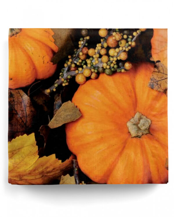 Halloween Servietten mit Kürbis & Herbstblätter 20 St. ◆