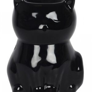 Schwarze Katze Duftöl Teelichthalter  Gothic Tischdeko