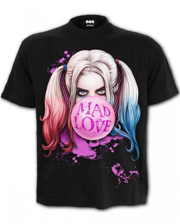 Mad Love Harley Quinn T-Shirt Schwarz für Suicide Squad Fans XXL