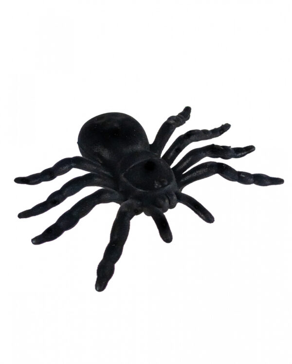 Riesige schwarze Spinne 16cm für Halloween
