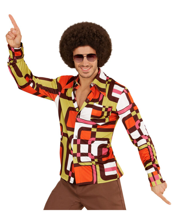 70er jahre groovy hemd tubes hippie faschingskostuem 70s hippie shirt 29430 1