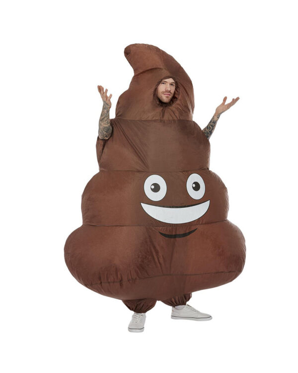 aufblasbares kackhaufen emoji kostuem fuer erwachsene inflatable emoji poop costume for adults 39584