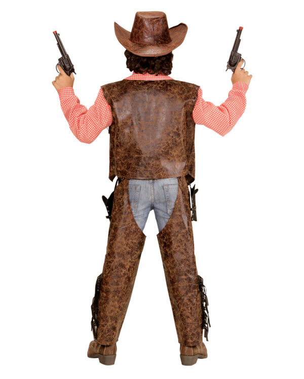 cowboy kinderkostuem mit hemd weste chaps und hut cowboy child costume westernkostuem 39688 02