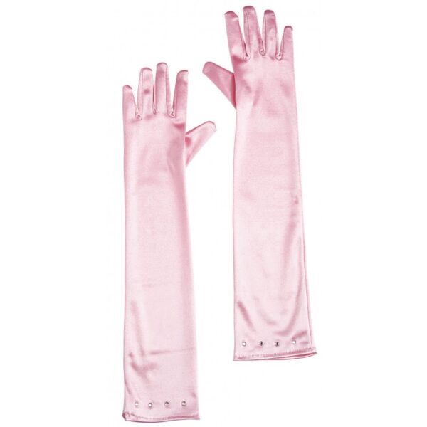 glamour handschuhe satin pink