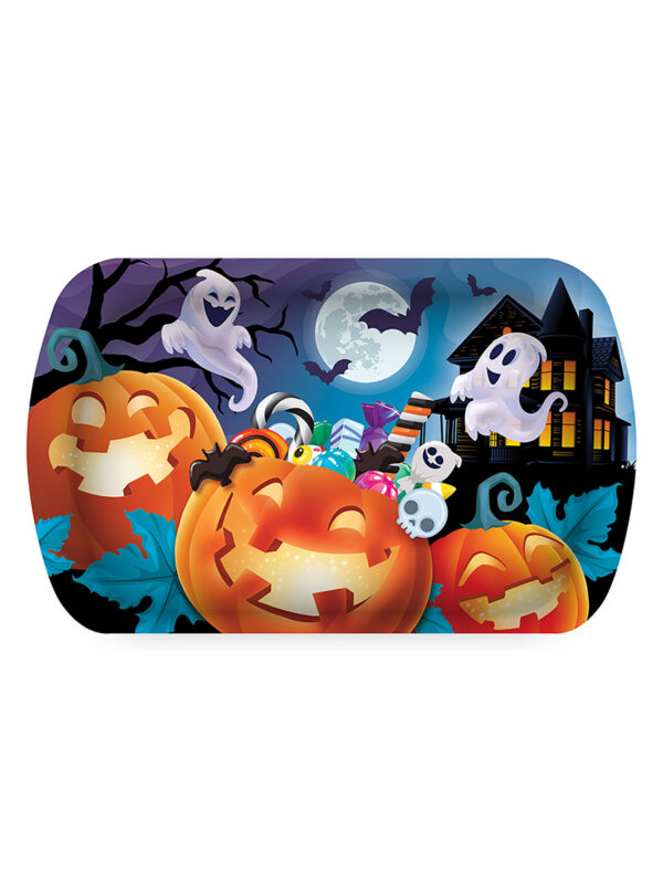 halloween kuerbis und geister tablett kinderfreundliche halloween deko und tischdeko halloween pumpkin and ghost tray 56683