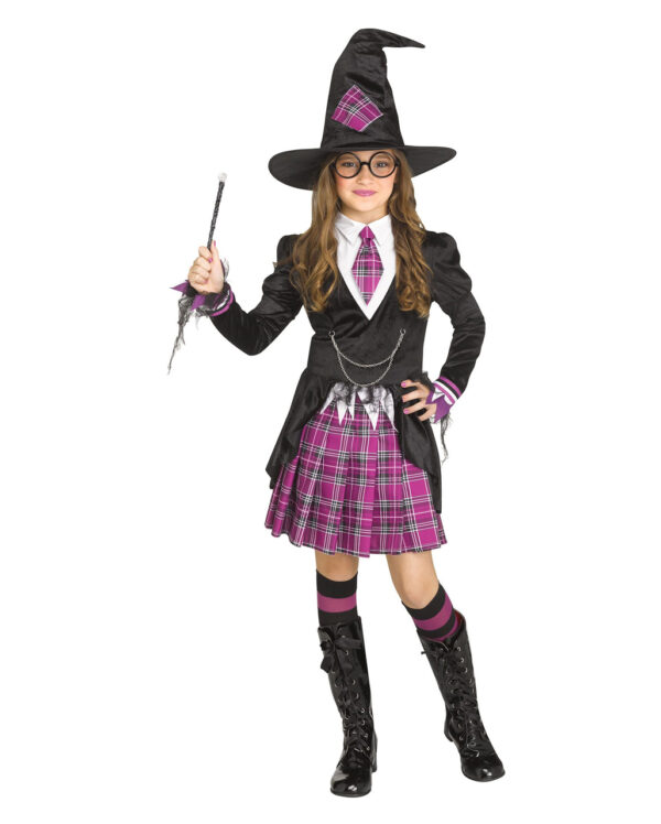 hexen schuluniform kinder kostuem school girl witch child costume zauberlehrling halloween verkleidung 54225