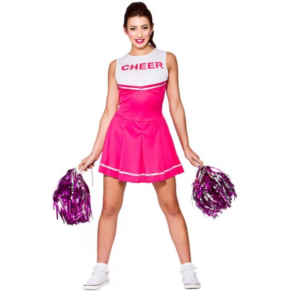 katie high school cheerleader kostuem pink