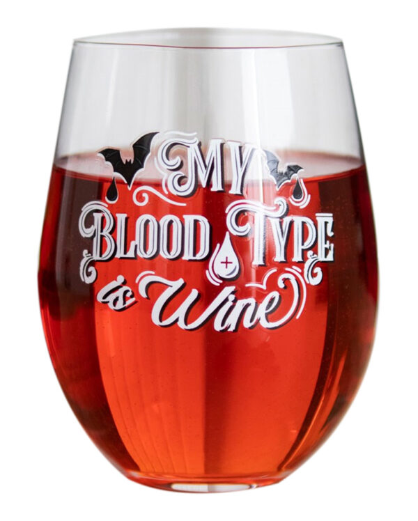 my blood type is wine gothic weinglas my blood type is wine wine glass gothic geschenkartikel 54306 01