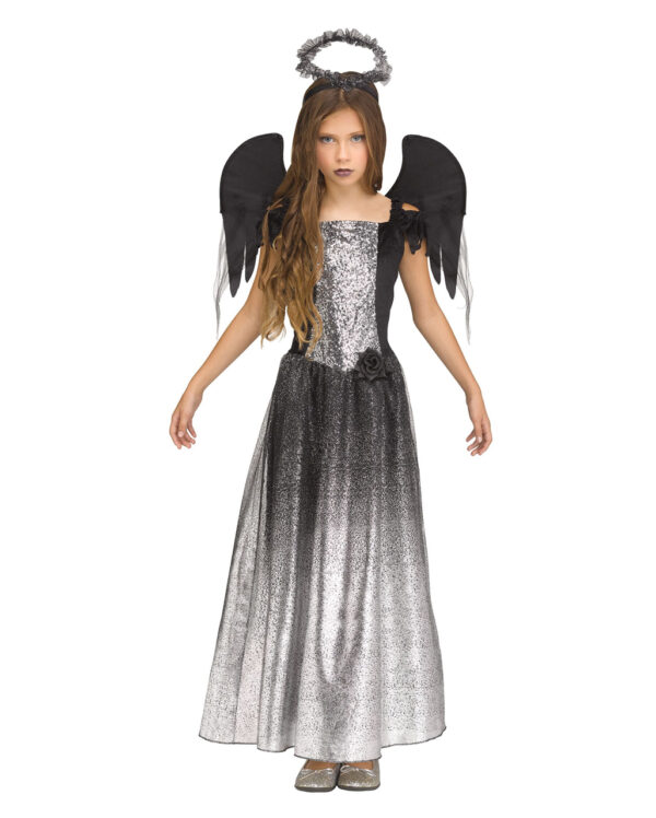 onyx engel kinder kostuem onyx angel child costume schwarzer engel halloween kinder verkleidung 54223