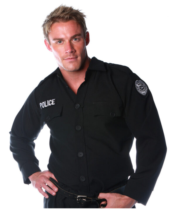 police shirt amerikanisches police hemd kostuemzubehoer polizei kostueme und zubehoer fuer fasching 39856