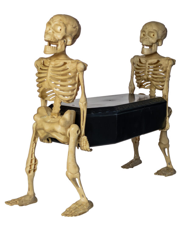 sarg tragende skelette halloween animatronic halloween und horror deko skeleton with coffing animated prop 55554