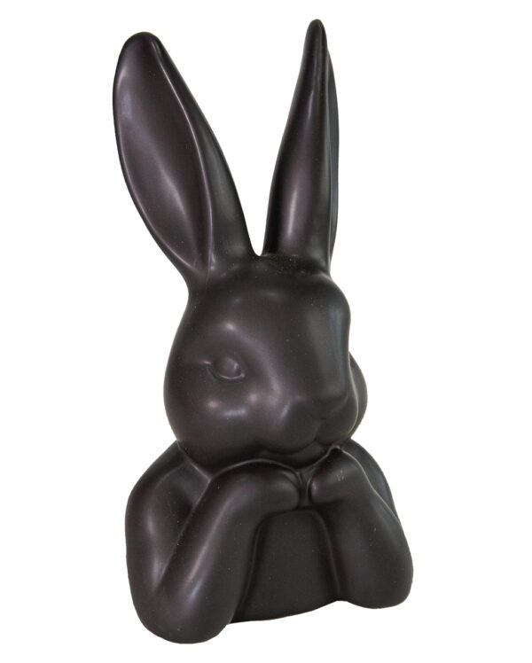 schwarze hasenbueste black bunny figurine schwarze hasen figur 54496 01