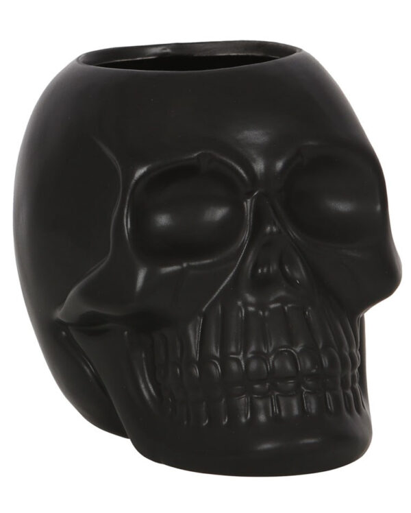 schwarzer totenkopf zahnbuerstenhalter black skull tooth brush holder gothic wohnaccessoire 54282 01