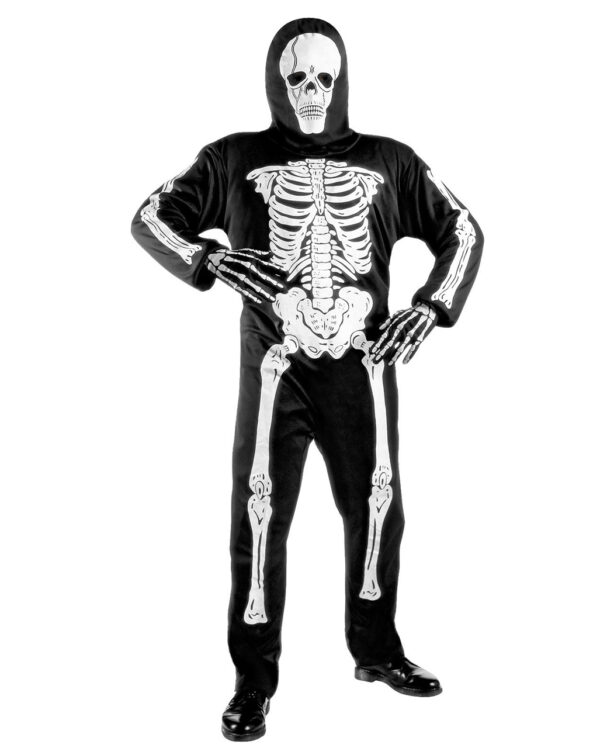 skelett kostuem mit totenkopf maske skelett kinderkostuem mit totenschaedel maske skeleton child costume 36590 01